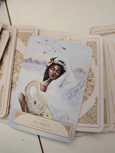 Close up of an oracle card